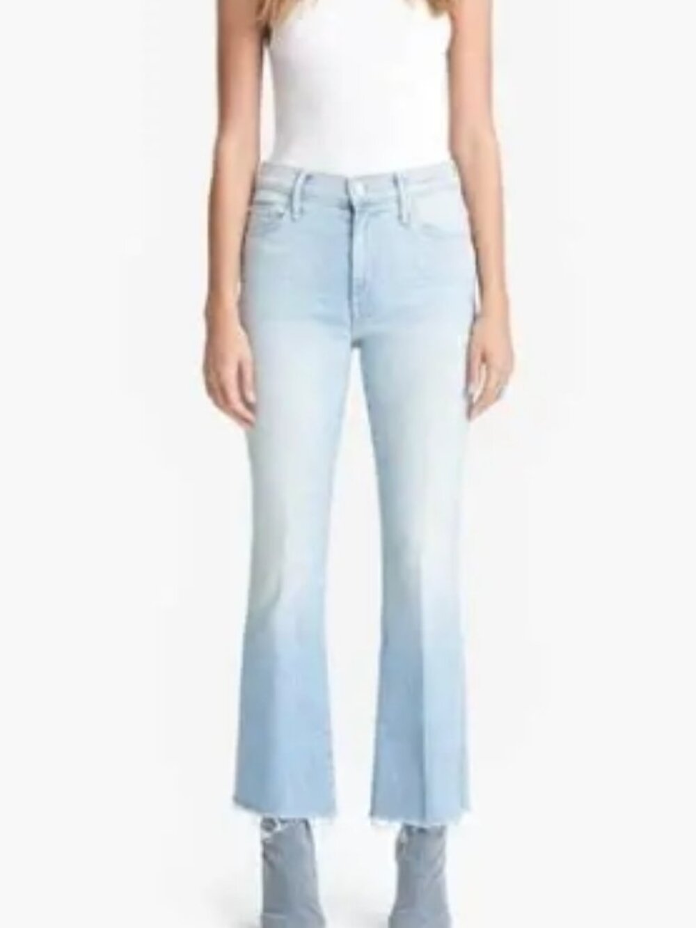 Mother Hustler Ankle Fray Jeans in "When in Rome" Size 26